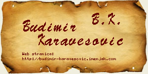 Budimir Karavesović vizit kartica